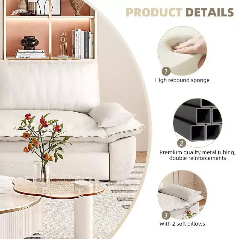 Whisen 3-in-1 Queen Velvet Sleeper Pull Out Sofa Bed, Convertible Loveseat Sofa Couch
