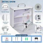 Wall Mount Medicine Cabinet with Combination Lock and Handle Locking,Protable First Aid Cabinet Wall Mount with Sticker