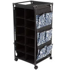 The Lakeside Collection Rolling Shoe Storage with Fabric Cubbies - Springtime -