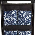 The Lakeside Collection Rolling Shoe Storage with Fabric Cubbies - Springtime -