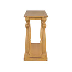 Vintage Wood-Grain Console Table, Vase Legs, Base Shelf, for Entryway, Hallway, Living Room, Bedroom