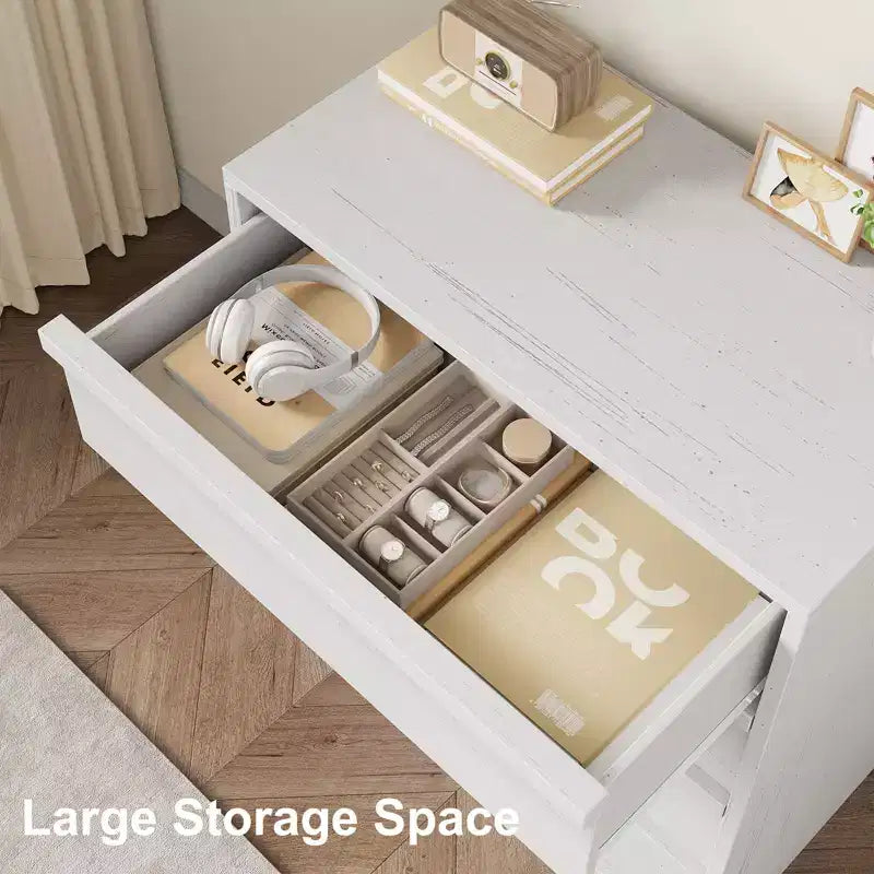 4 Drawer Dresser for Bedroom, Nightstand 4 Chest of Drawers with Large Storage, Small Bedside Table for Living Room, Nursery, Entryway