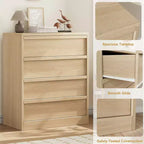 4 Drawer Dresser for Bedroom, Nightstand 4 Chest of Drawers with Large Storage, Small Bedside Table for Living Room, Nursery, Entryway