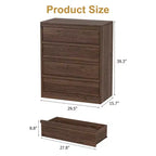 4 Drawer Dresser for Bedroom, Nightstand 4 Chest of Drawers with Large Storage, Small Bedside Table for Living Room, Nursery, Entryway