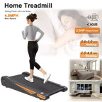 Whisen Walking Pad Under Desk Treadmill Machine Home Exercise with Incline for Small Space - Black