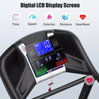 Tapis Roulant Elettrico Pieghevole Whisen, Macchina da Corsa da 3.5HP per Allenamento con Inclinazione Automatica - Nero