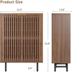 6-Tier Shoe Cabinet with Doors, Wood Shoe Storage Organizer for 24 Pairs, Modern Farmhouse Entryway Hallway Furniture, Hidden Storage Cabine