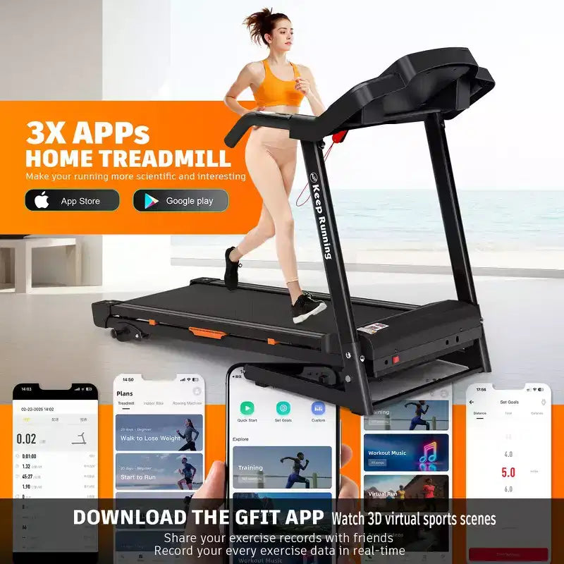 Tapis Roulant Elettrico Pieghevole Whisen, Tapis Roulant da Allenamento da 3,5 CV per la Corsa e la Camminata con 12 Programmi Preimpostati, Inclinazione, Controlli di Velocità sul Corrimano