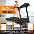 Tapis Roulant Elettrico Pieghevole Whisen, Tapis Roulant da Allenamento da 3,5 CV per la Corsa e la Camminata con 12 Programmi Preimpostati, Inclinazione, Controlli di Velocità sul Corrimano