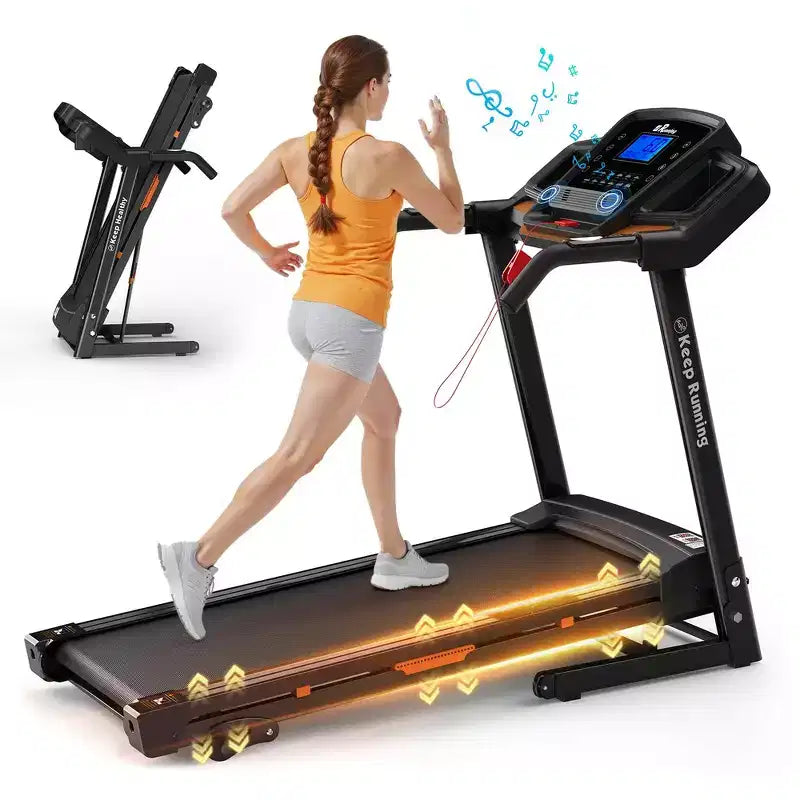 Tapis Roulant Elettrico Pieghevole Whisen, Tapis Roulant da Allenamento da 3,5 CV per la Corsa e la Camminata con 12 Programmi Preimpostati, Inclinazione, Controlli di Velocità sul Corrimano