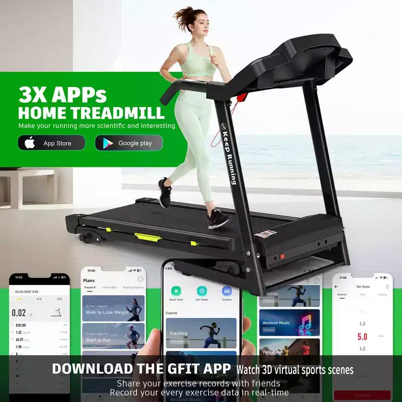 Tapis Roulant Elettrico Pieghevole Whisen, Tapis Roulant da Allenamento da 3,5 CV per la Corsa e la Camminata con 12 Programmi Preimpostati, Inclinazione, Controlli di Velocità sul Corrimano