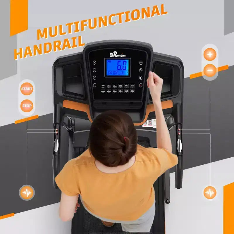 Tapis Roulant Elettrico Pieghevole Whisen, Tapis Roulant da Allenamento da 3,5 CV per la Corsa e la Camminata con 12 Programmi Preimpostati, Inclinazione, Controlli di Velocità sul Corrimano