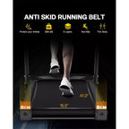 Tapis Roulant Elettrico Pieghevole Whisen, Tapis Roulant da Allenamento da 3,5 CV per la Corsa e la Camminata con 12 Programmi Preimpostati, Inclinazione, Controlli di Velocità sul Corrimano