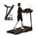 Whisen Electric Foldable Treadmill, 3.5HP Workout Running Machine Walking with 12 Preset Programs, Incline, Handrail Controls Speed