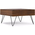 Moreno 32inch Wide Square Industrial Lift Top Coffee Table