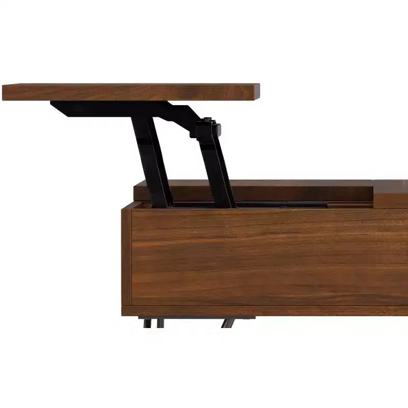 Moreno 32inch Wide Square Industrial Lift Top Coffee Table