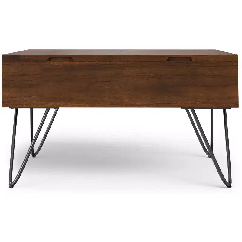 Moreno 32inch Wide Square Industrial Lift Top Coffee Table