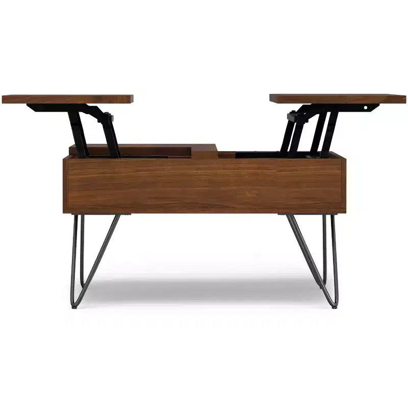 Moreno 32inch Wide Square Industrial Lift Top Coffee Table