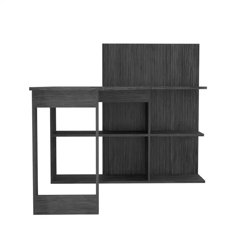 TUYOHW Writing Computer Desk,L-Shaped Desk with Four Shelves,Corner Desk with Multiple Open Shelving Tiers,Extended Workspace for Home Office,Study