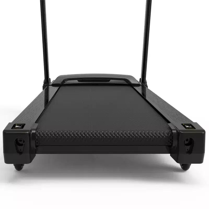 Whisen Foldable Treadmill, Workout Running Machine Walking with 12 Preset Programs, Incline - Black & Red