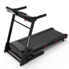 Whisen Foldable Treadmill, Workout Running Machine Walking with 12 Preset Programs, Incline - Black & Red