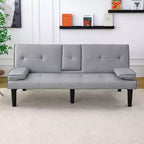Divano Letto Convertibile TUYOHW, Futon Moderno 67" con Portabicchieri, Divano Letto per Piccoli Spazi, Appartamenti e Uffici