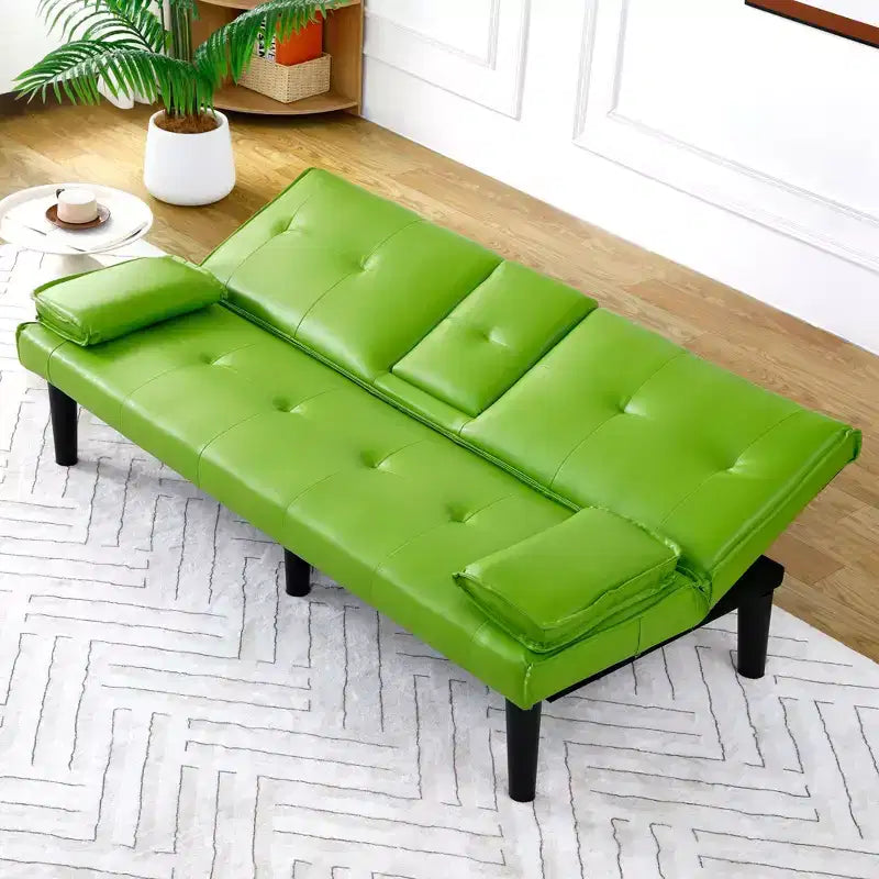 Divano Letto Convertibile TUYOHW, Futon Moderno 67" con Portabicchieri, Divano Letto per Piccoli Spazi, Appartamenti e Uffici