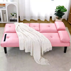 Divano Letto Convertibile TUYOHW, Futon Moderno 67" con Portabicchieri, Divano Letto per Piccoli Spazi, Appartamenti e Uffici