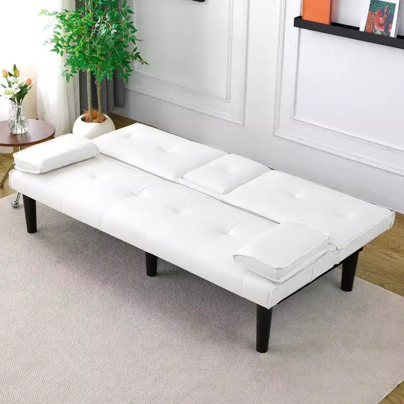 Divano Letto Convertibile TUYOHW, Futon Moderno 67" con Portabicchieri, Divano Letto per Piccoli Spazi, Appartamenti e Uffici