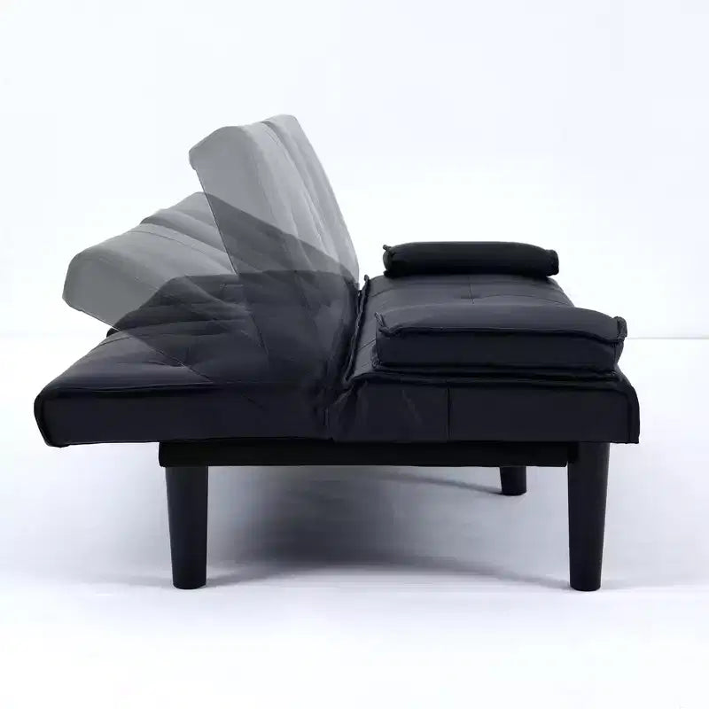 Divano Letto Convertibile TUYOHW, Futon Moderno 67" con Portabicchieri, Divano Letto per Piccoli Spazi, Appartamenti e Uffici