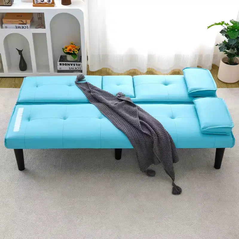 Divano Letto Convertibile TUYOHW, Futon Moderno 67" con Portabicchieri, Divano Letto per Piccoli Spazi, Appartamenti e Uffici