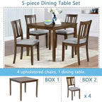 sumyeg Set da 5 Pezzi Tavolo da Pranzo in Legno con 4 Sedie per Cucina o Sala da Pranzo