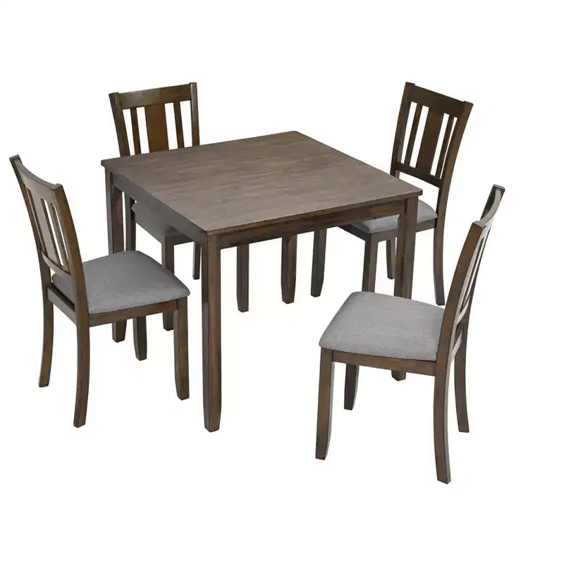 sumyeg Set da 5 Pezzi Tavolo da Pranzo in Legno con 4 Sedie per Cucina o Sala da Pranzo