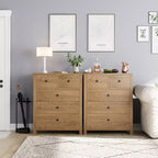 Fluted Dresser. 5-Drawer Tall Chest w/ Gold Metal Handles & Legs. Storage Organizer
