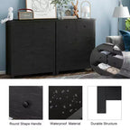 Fluted Dresser. 5-Drawer Tall Chest w/ Gold Metal Handles & Legs. Storage Organizer