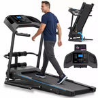 HOMDOX 2026 Tapis Roulant Pieghevole 3.5HP Potenziato con Panca per Addominali | Inclinazione/Capacità 159 kg | Smart LCD-Display Grasso Corporeo/Frequenza Cardiaca Attrezzatura per Esercizi Multifunzione