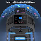 HOMDOX 2026 Tapis Roulant Pieghevole 3.5HP Potenziato con Panca per Addominali | Inclinazione/Capacità 159 kg | Smart LCD-Display Grasso Corporeo/Frequenza Cardiaca Attrezzatura per Esercizi Multifunzione