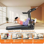 HOMDOX 2026 Tapis Roulant Pieghevole 3.5HP Potenziato con Panca per Addominali | Inclinazione/Capacità 159 kg | Smart LCD-Display Grasso Corporeo/Frequenza Cardiaca Attrezzatura per Esercizi Multifunzione