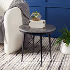 Nylah Marble Side Table - ACC3716 - Grey Marble/Black - Safavieh