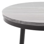 Nylah Marble Side Table - ACC3716 - Grey Marble/Black - Safavieh