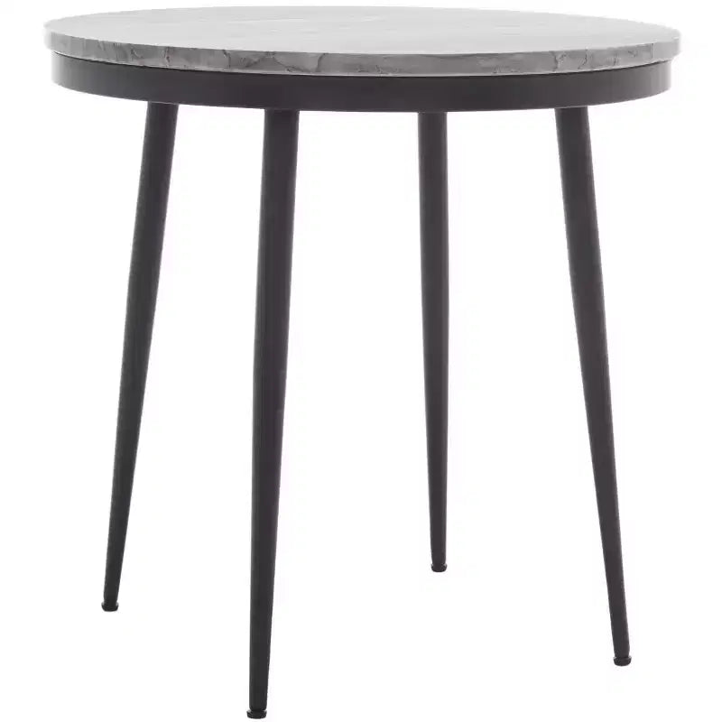 Nylah Marble Side Table - ACC3716 - Grey Marble/Black - Safavieh