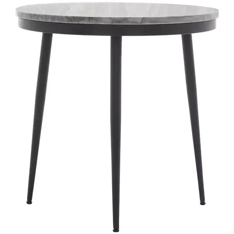 Nylah Marble Side Table - ACC3716 - Grey Marble/Black - Safavieh