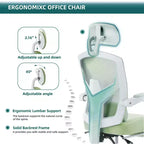 Sedia da ufficio ergonomica TUYOHW con poggiapiedi estraibile, sedia da gaming con cuscino di supporto lombare e braccioli imbottiti, sedia girevole per ufficio