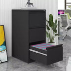 Acekool 3 Drawer File Cabinet with Lock, Heavy Duty Vertical Filing Cabinet for Home Office