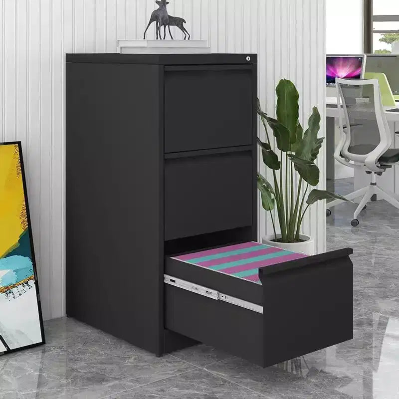 Acekool 3 Drawer File Cabinet with Lock, Heavy Duty Vertical Filing Cabinet for Home Office