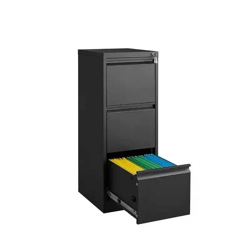 Acekool 3 Drawer File Cabinet with Lock, Heavy Duty Vertical Filing Cabinet for Home Office