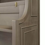 Whisen Elegant Twin Size Murphy Bed with Desk and Storage Shelves
