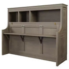 Whisen Elegant Twin Size Murphy Bed with Desk and Storage Shelves