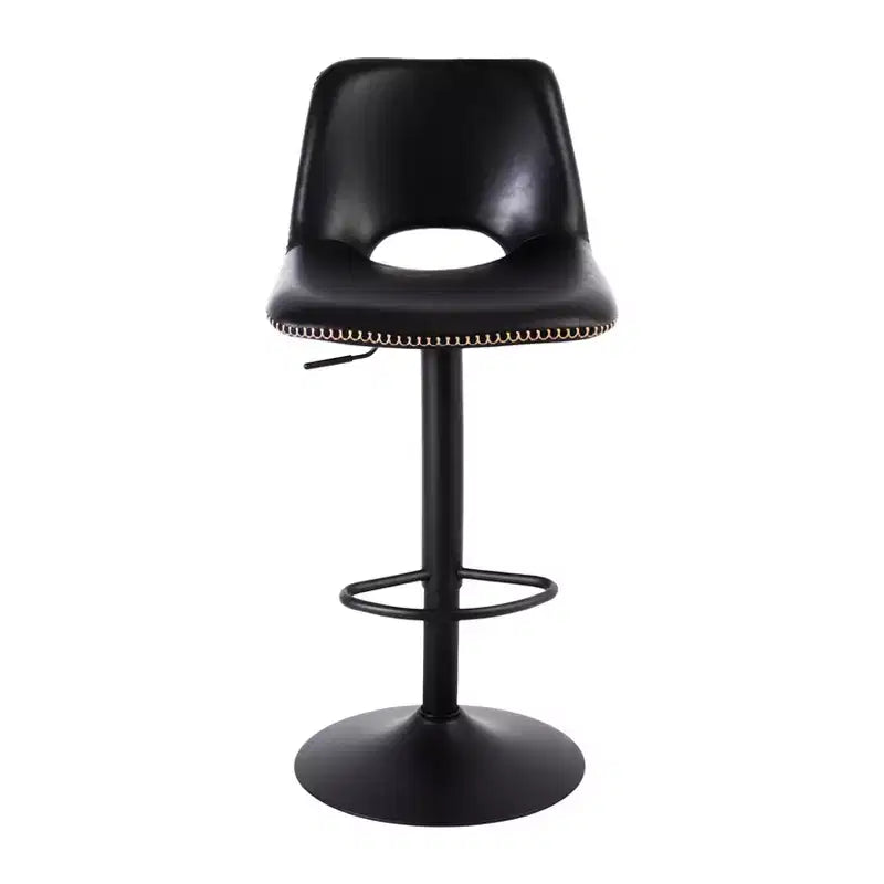 Set of 2 Modern Adjustable Swivel Bar Stools with Backrest, Faux Leather Counter Chairs for Kitchen Island, Dining Room or Living Area