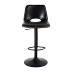Set of 2 Modern Adjustable Swivel Bar Stools with Backrest, Faux Leather Counter Chairs for Kitchen Island, Dining Room or Living Area